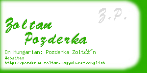 zoltan pozderka business card